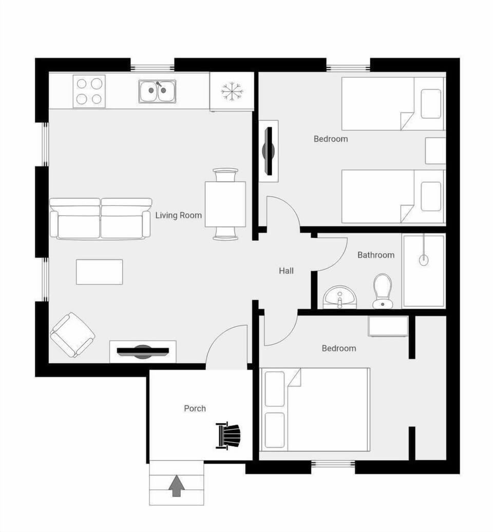 Seaside Cottage B-Floorplan