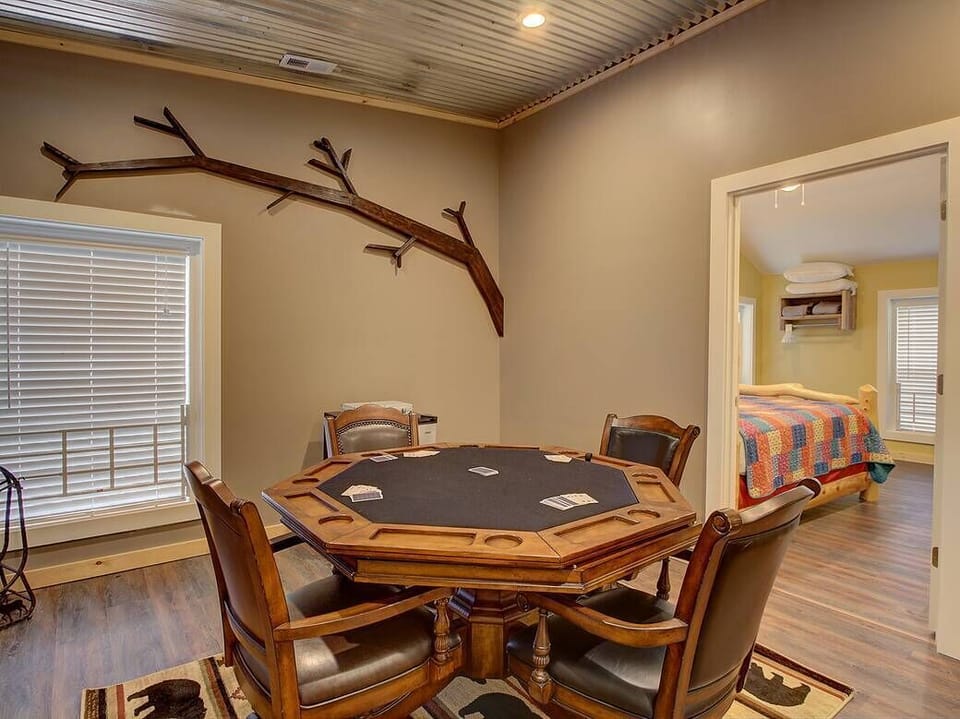 A Family Tradition's upstairs game room - poker table
