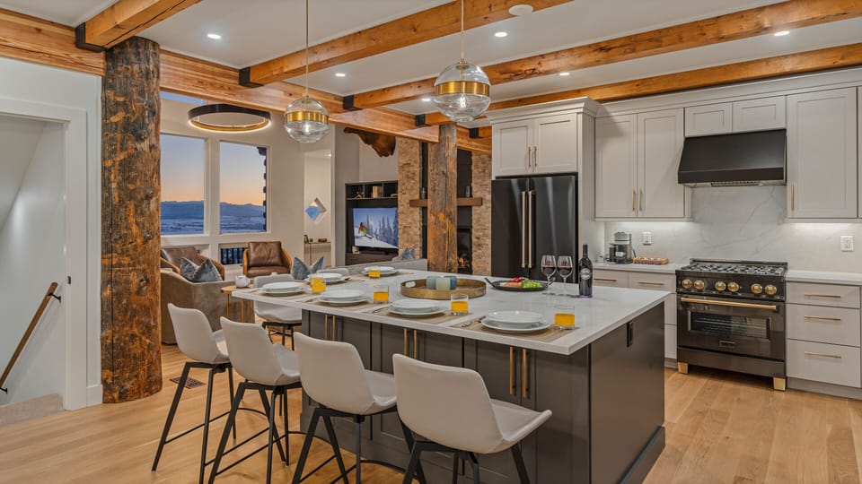 Kitchen, Main Level - Island with bar seating