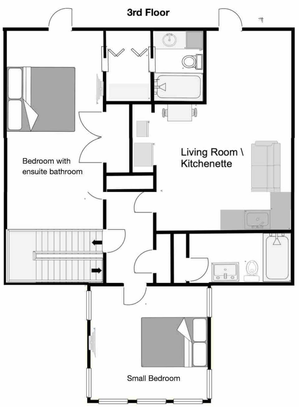 Third floor with separate ventilation and locking door