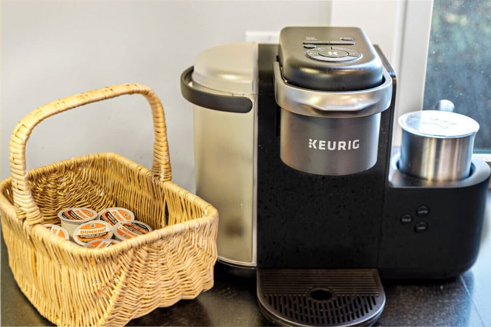 A Keurig coffee machine is also provided in the home.