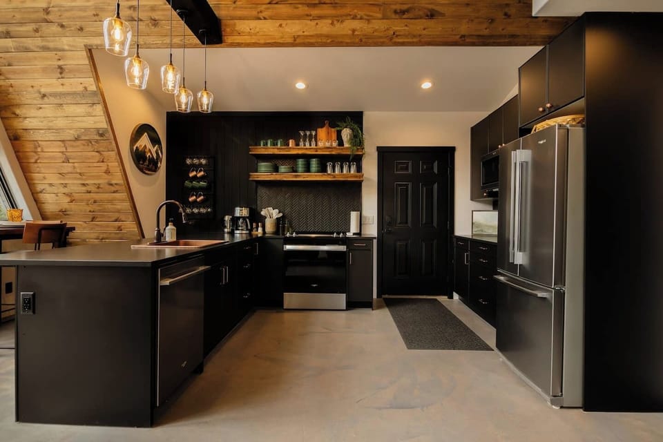 Front entrance and kitchen