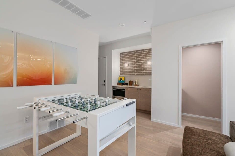 Foosball and wet bar