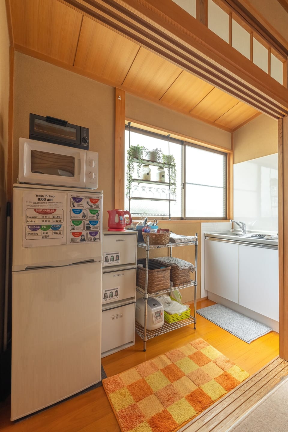 Well-organised kitchenette with all the necessities for a comfortable stay