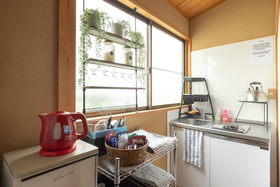 Bright and practical, this corner kitchen keeps essentials tidy and accessible