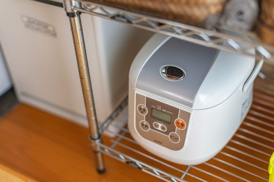 Cook your favourite rice dishes with ease using the in-room rice cooker