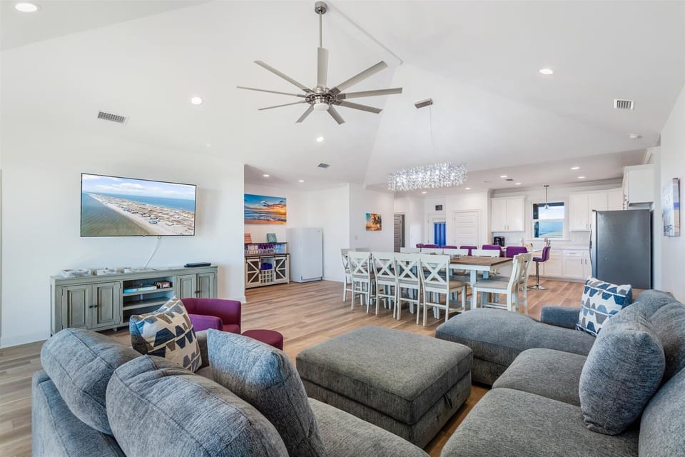 003 Pet Friendly Living Room Purple Waves