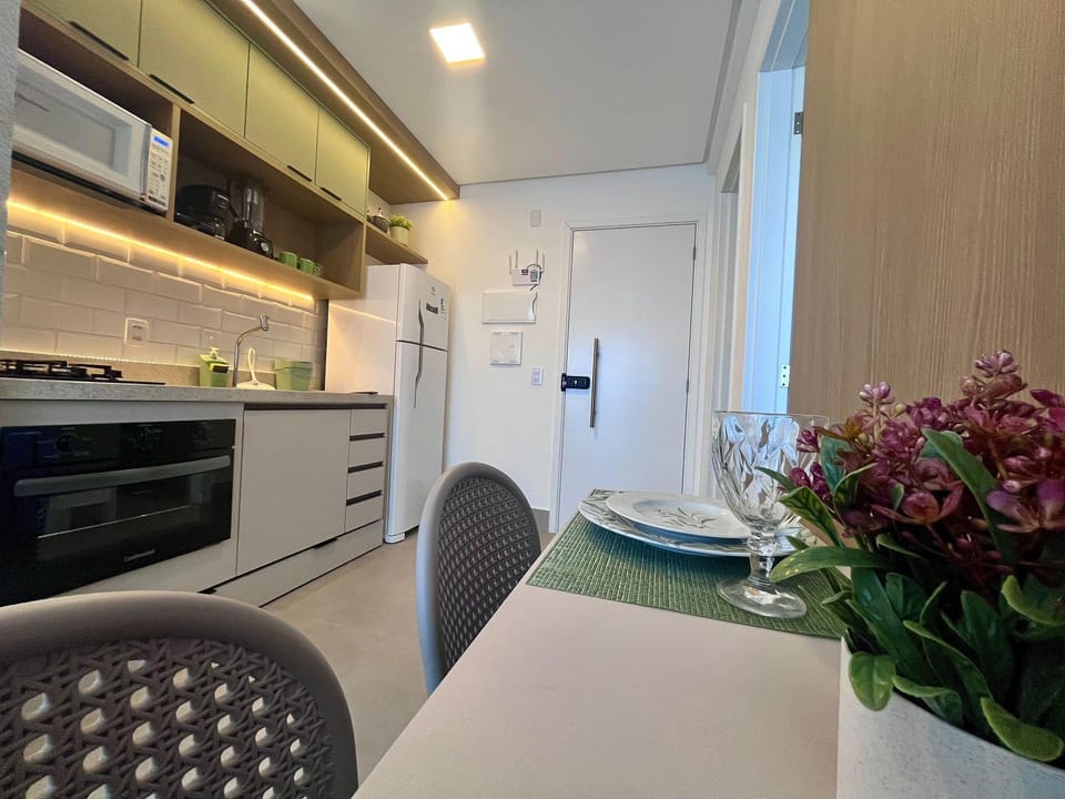 Apartment | Private kitchen | Full-size fridge, microwave, oven, blender