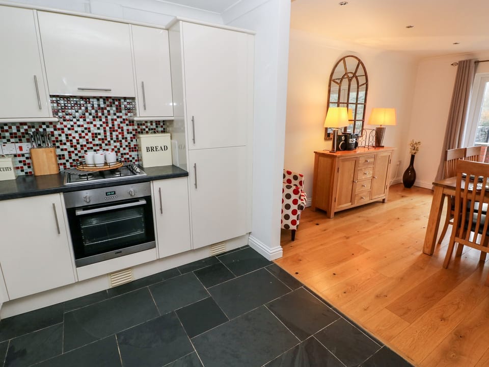 Fridge, dishwasher, electric kettle, toaster