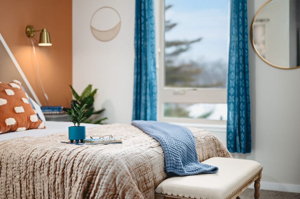 A serene bedroom to relax and recharge 🌞🛏️