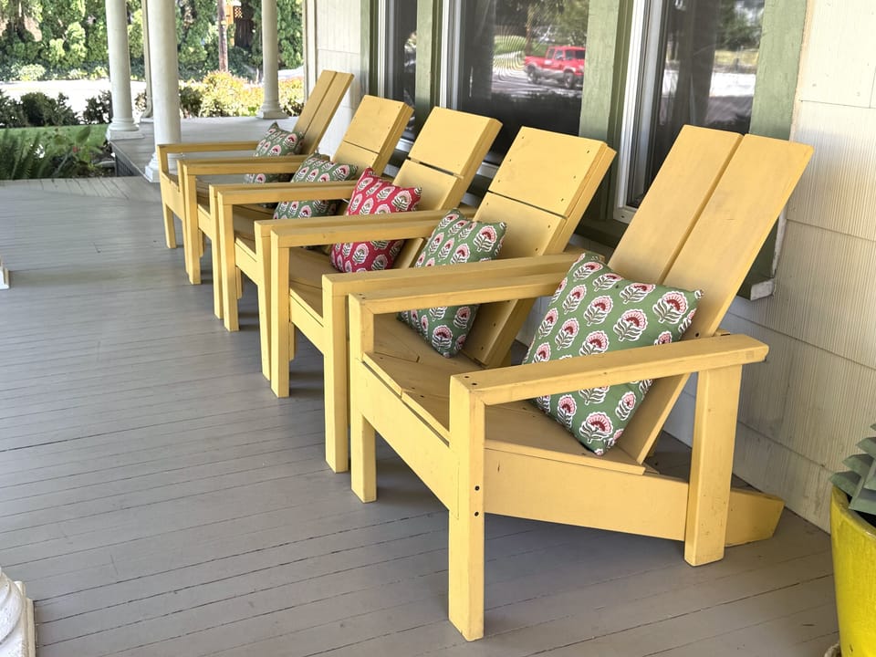 Wine or coffee on the wrap around porch!