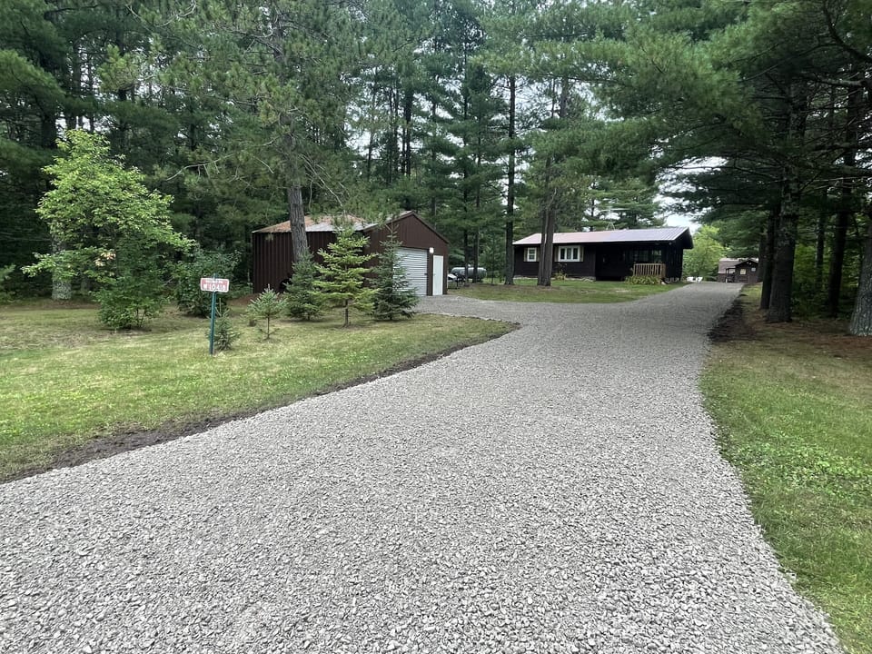 Gravel driveway appraoch