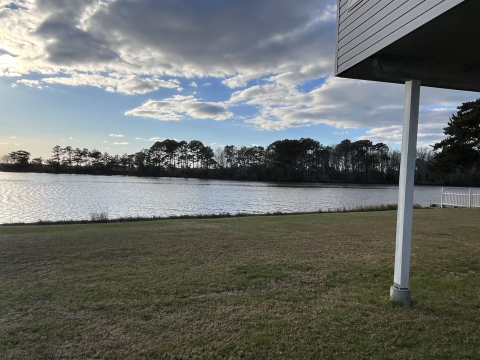 The beautiful backyard view of the bay