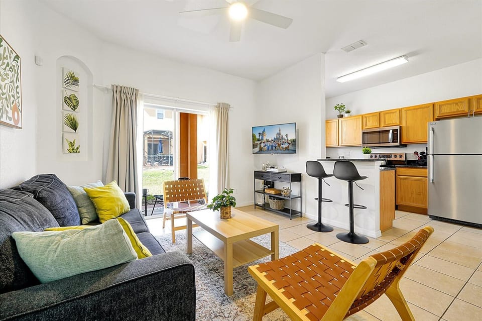 The open floorplan integrates the space for a lovely family time