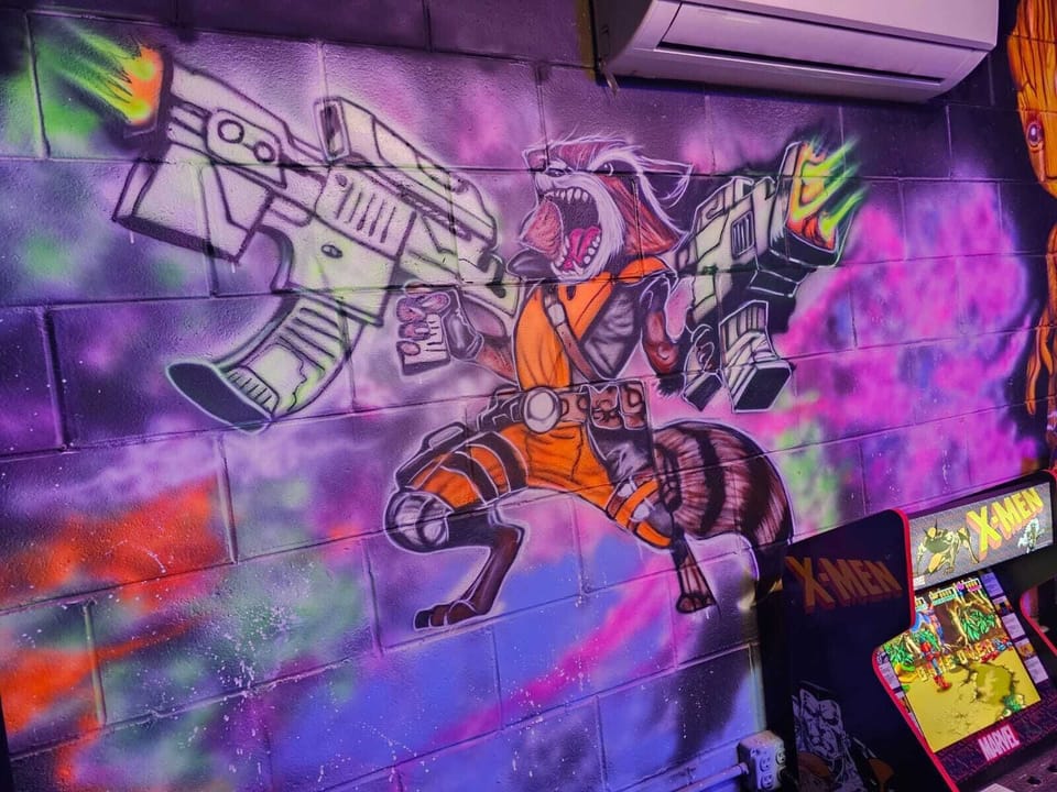 Avengers themed game room fun for everyone