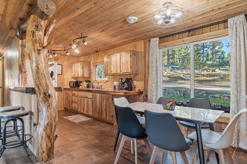Dining table with great view of the outside!