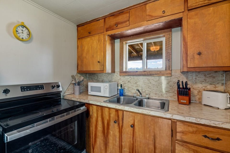 Our fully-stocked kitchen has everything you need! We have cups, bowls, plates, mugs, and silverware are all provided as well as pots, pans, and cooking utensils.