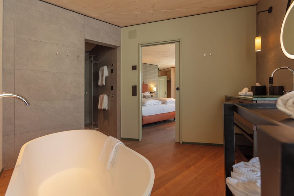 Suite | Bathroom | Shower, rainfall showerhead, free toiletries, hair dryer