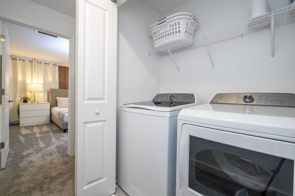 Laundry room with washer and dryer