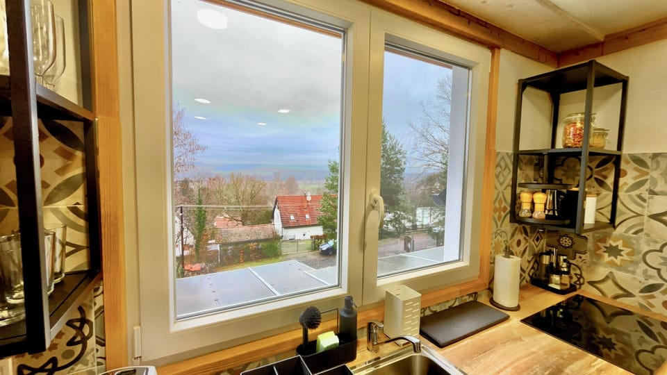 Family Apartment, 3 Bedrooms, Hot Tub, Hill View | Private kitchen | Fridge, microwave, stovetop, espresso maker