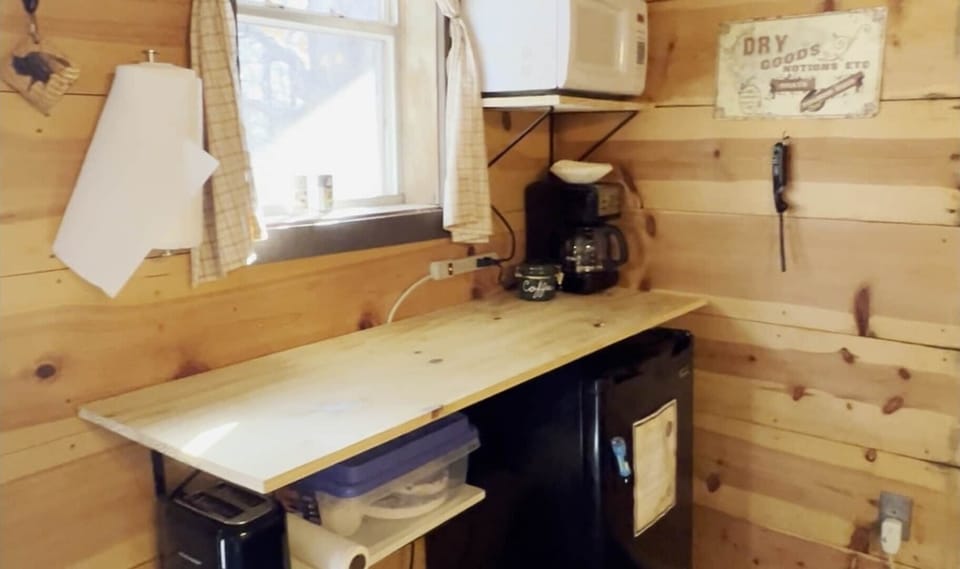 Kitchenette - Fridge, Microwave, Coffee Pot, Toaster
