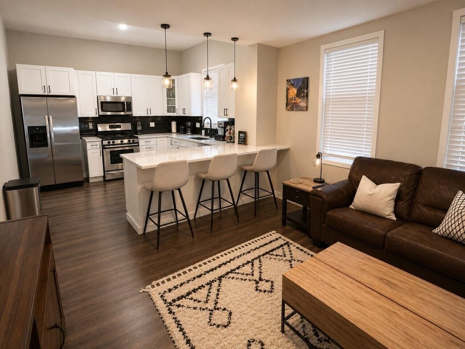 Open Concept Living Room and Kitchen
