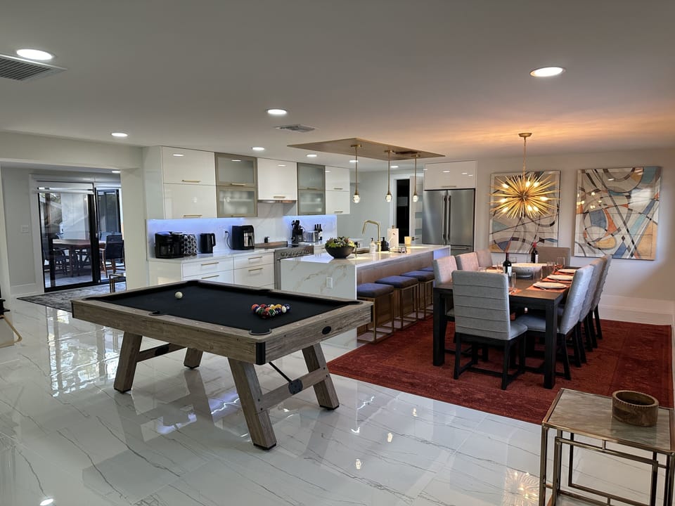 New, fully remodeled home with luxury finishings and furnishings + heated pool.