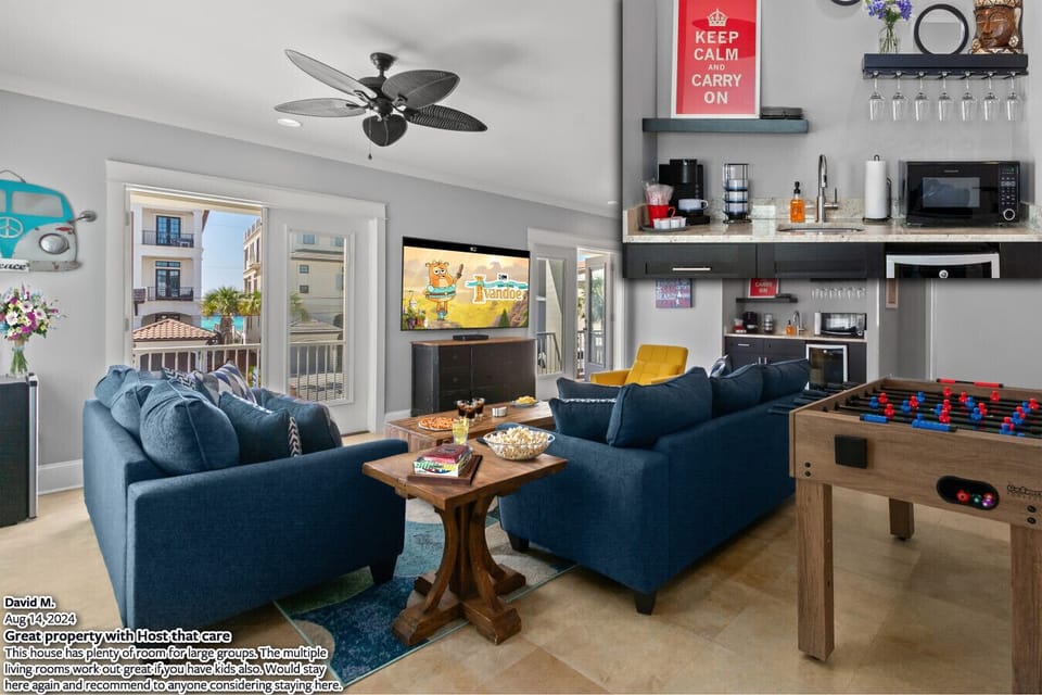 Gather around for some fun activities in our second living room.