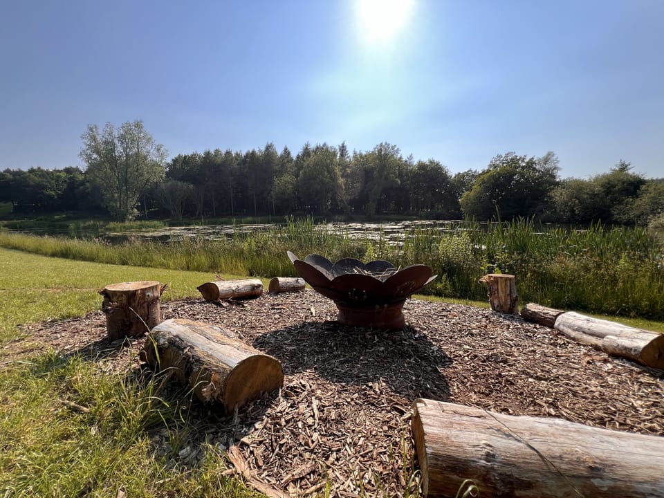 Dog Friendly Shepherds Hut overlooking a natural lake in North Norfolk 