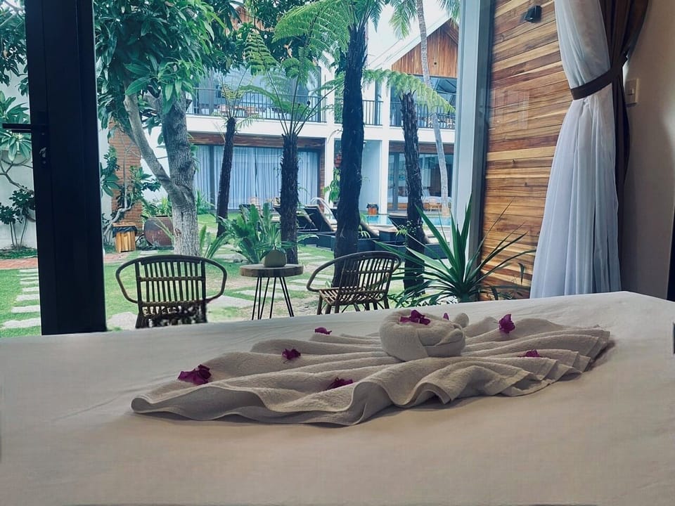 Deluxe Double Room, Pool View | Premium bedding, down comforters, memory foam beds, minibar