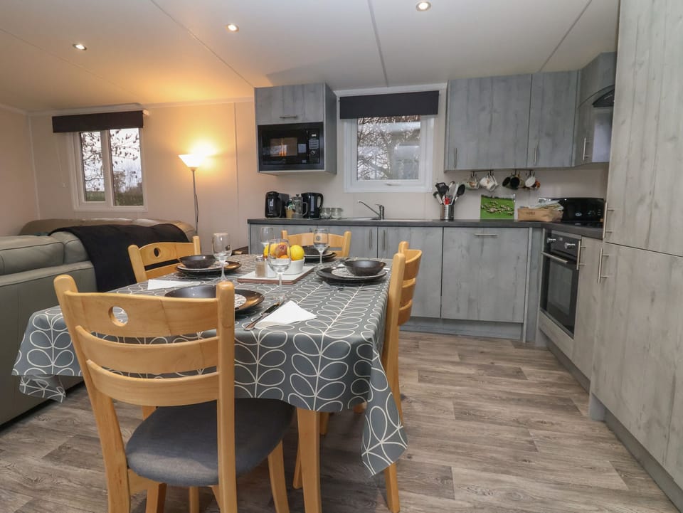 Fridge, dishwasher, electric kettle, toaster