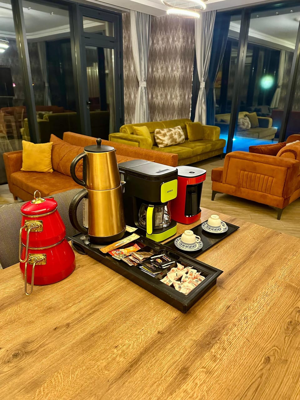 Exclusive Villa | Private kitchen | Coffee/tea maker, full-size fridge, microwave, oven