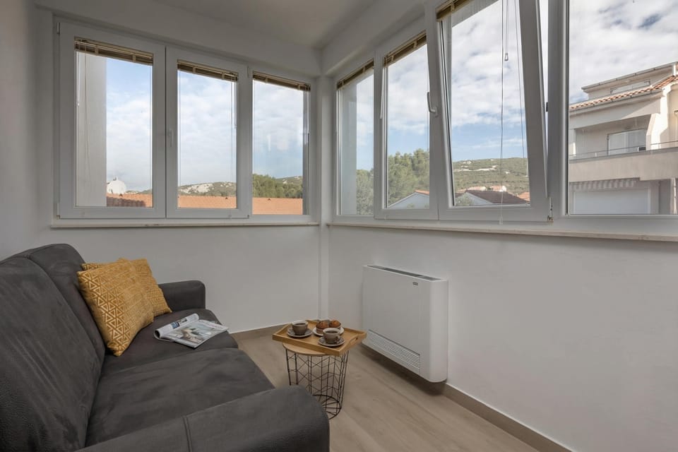 Family Room, 1 Bedroom, Balcony, Sea Facing (Family Resort Santa Maria II Room 201) | Living area | Flat-screen TV