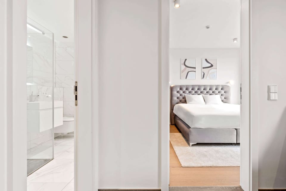 "Seamless flow from a luxurious bath to restful slumber.