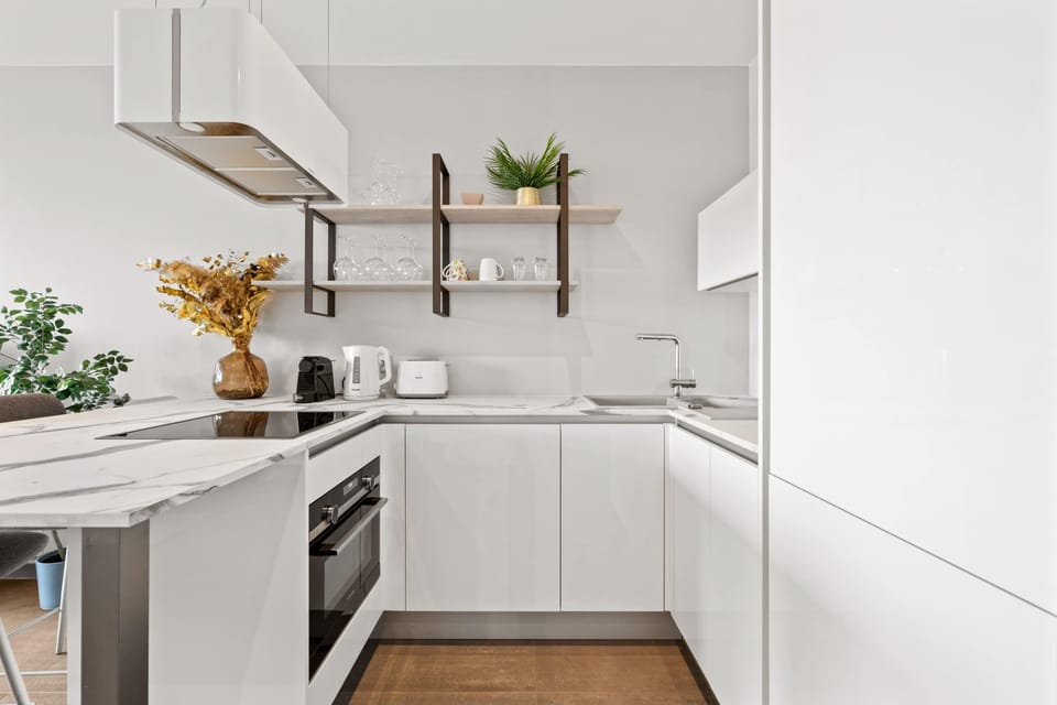 Sleek and functional - your space to create and taste.