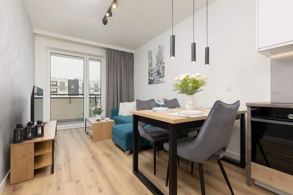 Living room with a kitchenette