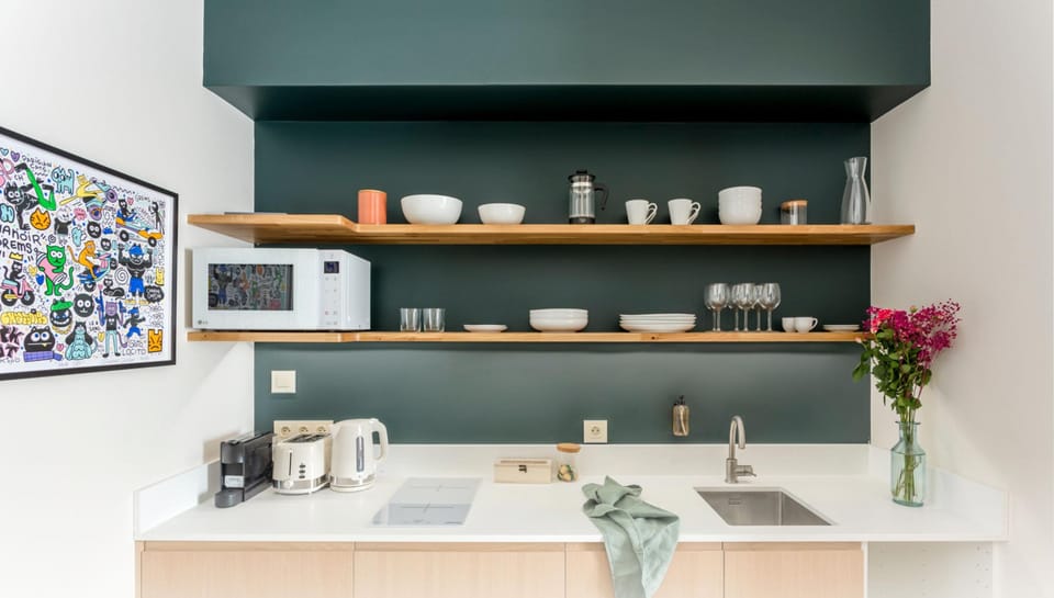 Appartement 06 | Private kitchenette | Mini-fridge, microwave, stovetop, dishwasher