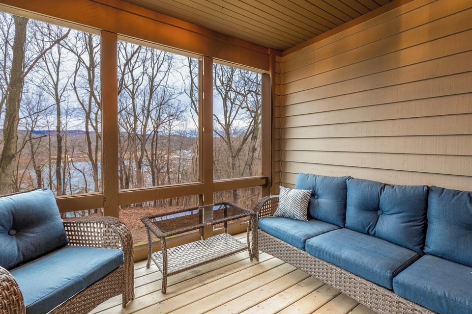 Relax in the screened porch with your morning cup of coffee or evening cocktail