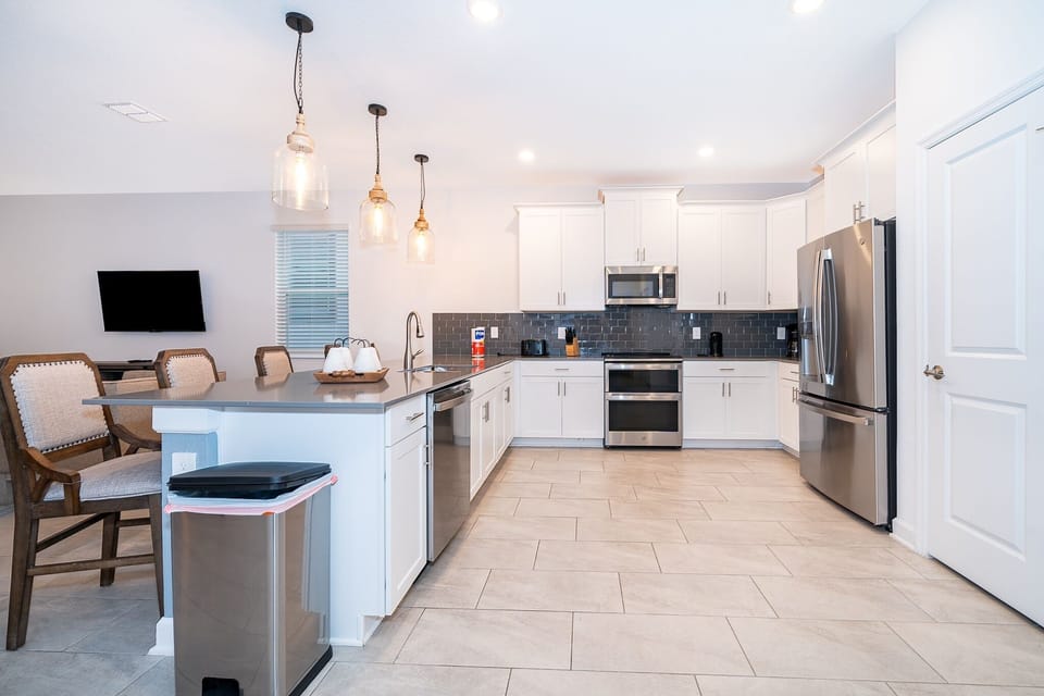 Floor, Indoors, Flooring, Kitchen, Refrigerator