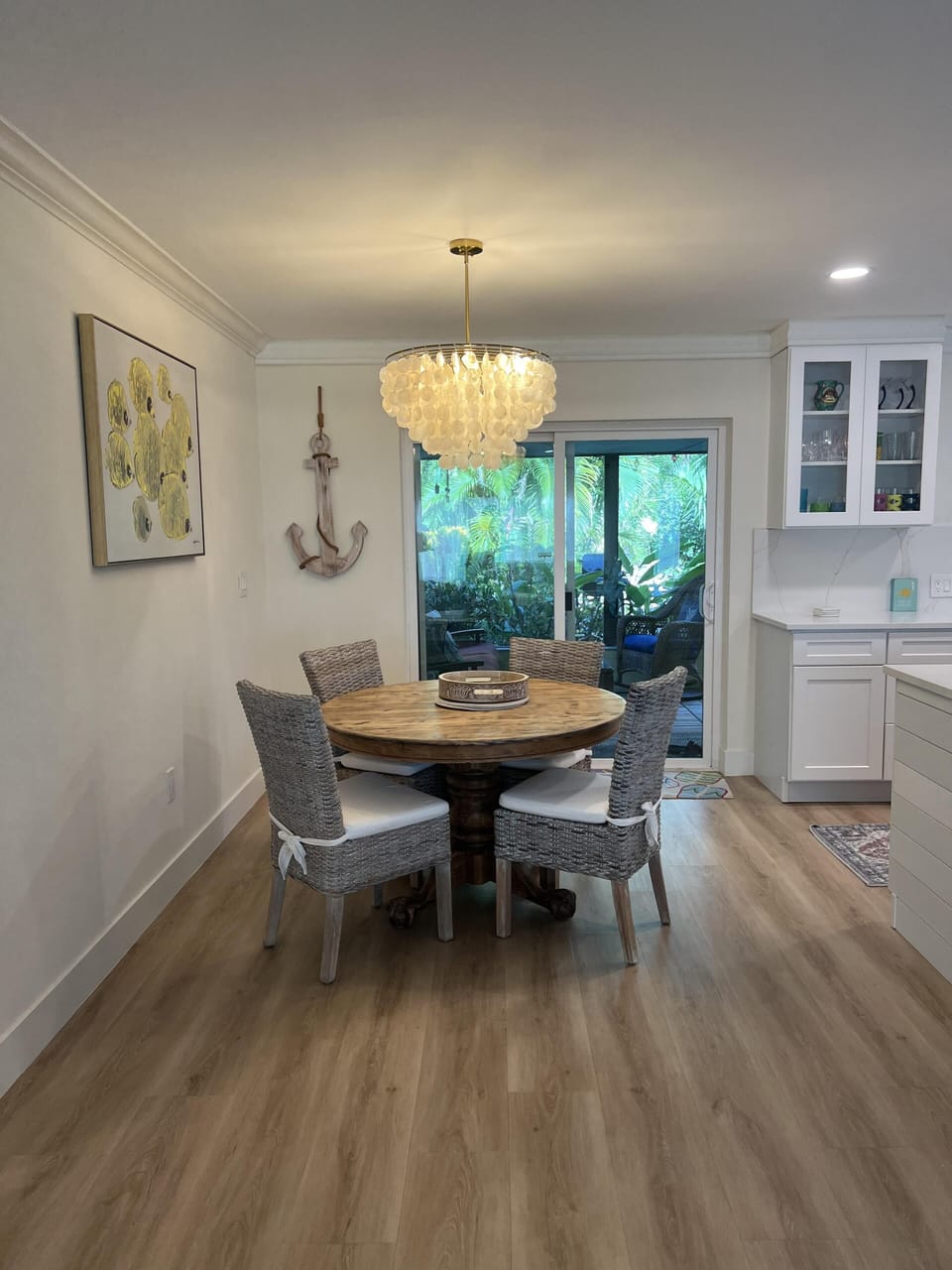 Indoor dining or a friendly card game.