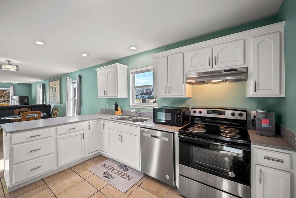 Kitchen with stainless appliances