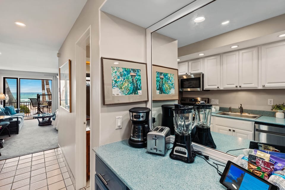 Toaster, blender, drip coffee maker