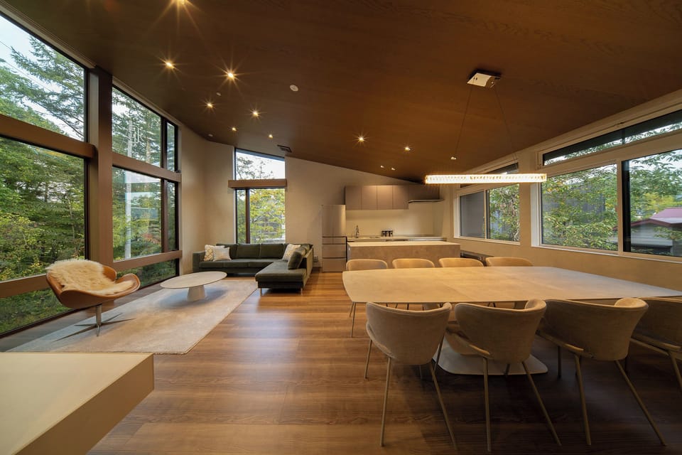 Luxury Chalet | Living area | 55-inch flat-screen TV with digital channels, fireplace, Netflix