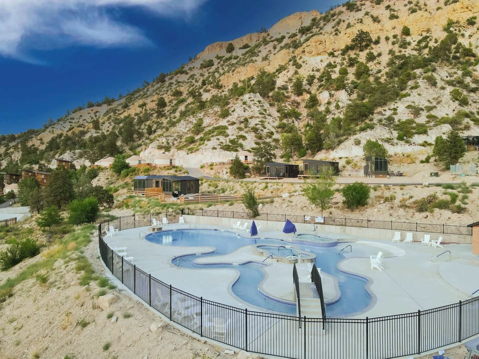 Enjoy access to two resort pools during your East Zion Resort stay, including our upper pool area with a lazy river and hot tubs.
