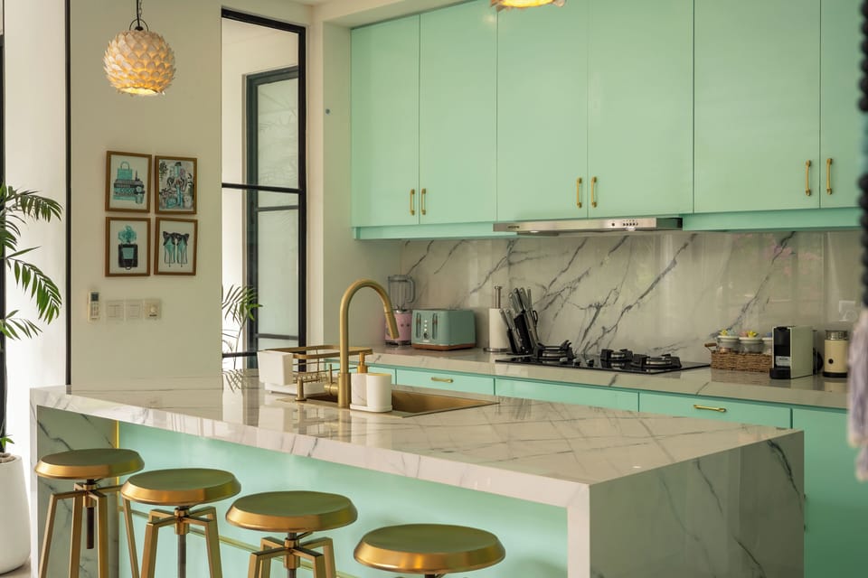 Villa | Private kitchen | Fridge, microwave, stovetop, dishwasher