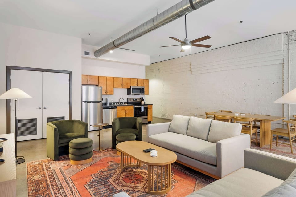  • Clean, secure space with comfortable beds
 • Full kitchen + essentials for group stays