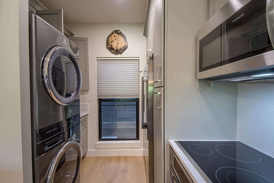 Easy in-unit laundry to keep vacation simple