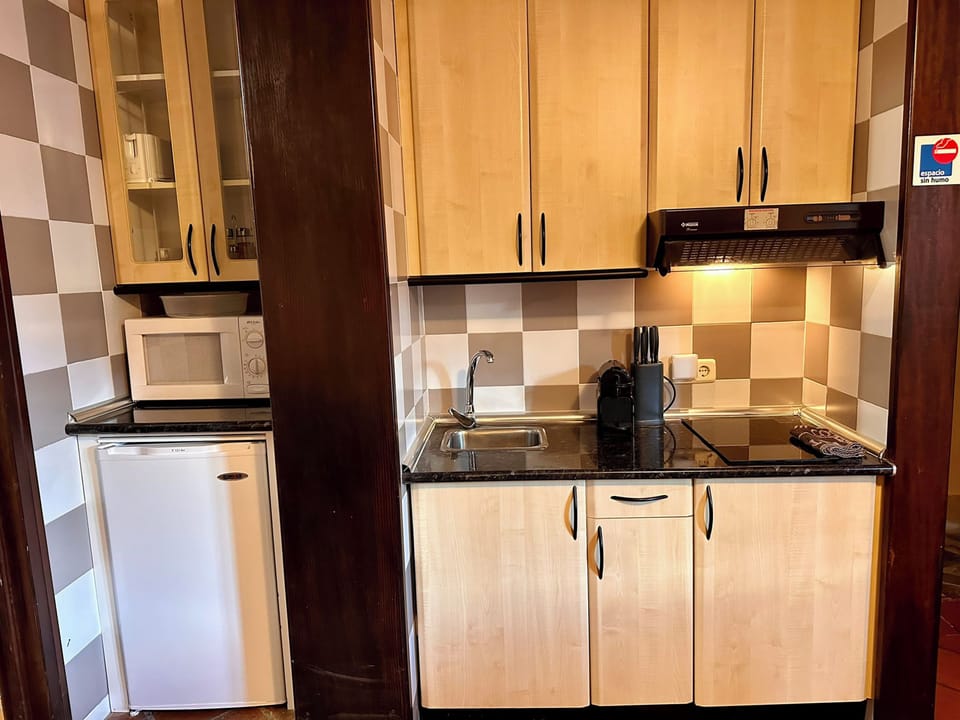 Basic Studio | Private kitchen | Mini-fridge, microwave, stovetop, toaster