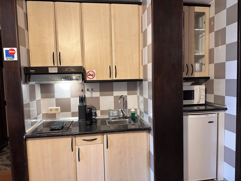 Basic Studio | Private kitchen | Mini-fridge, microwave, stovetop, toaster