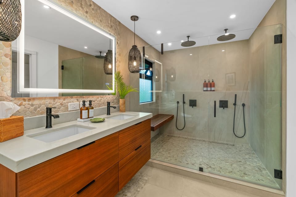 Dual Shower Heads & Wands